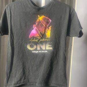 Black Cirque du Soleil Graphic T-Shirt Micheal Jackson unisex